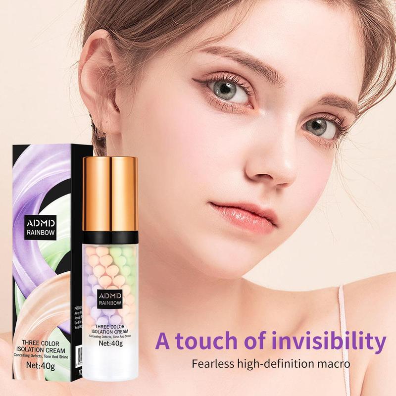 3 Color Makeup Primer, Long Lasting Makeup Base, Oil Control Moisturizing Makeup Primer, Makeup Product for Women & Girls