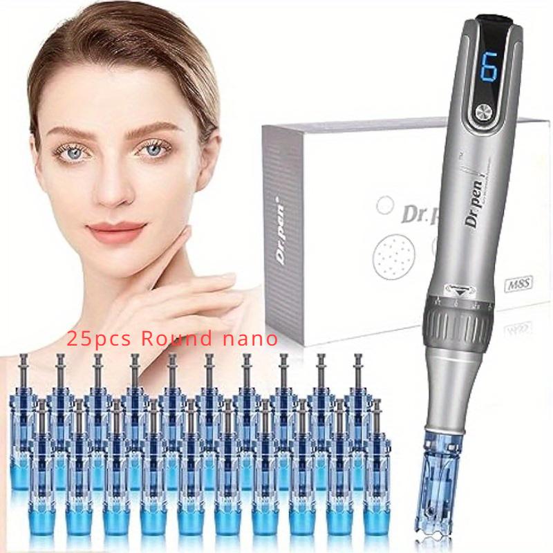 Dr.Pen M8S With 25pcs Round nano replacement cartridges Professional Automatic Wireless  water light introduction pen dr Pen M8S Gifts for women, Mother's Day gifts, holiday gifts（Needle length 0.1mm）