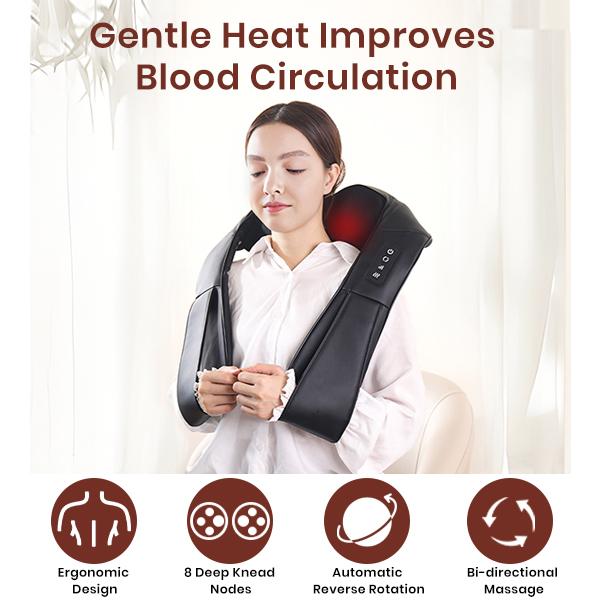 Cyber Monday Sale -  Back and Neck Massager with Heat, Electric Deep Tissue 3D Kneading Massage Pillow for Shoulder, Legs, Foot and Body, Relax Gifts for Women Men Comfort,Best Christmas Gifts