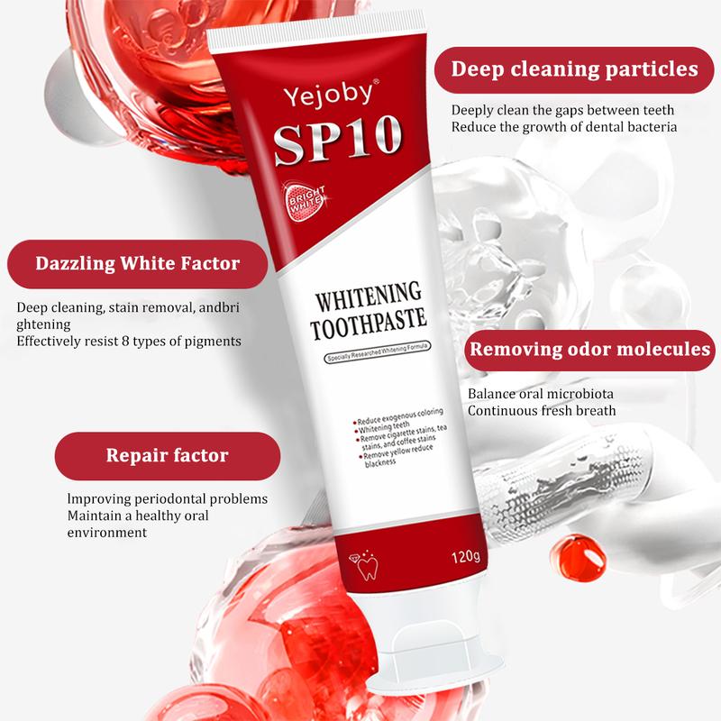 [Only $3!!!] SP-10 whitening Toothpaste, Super sp10 brightening Oral probiotic, sp 10 Bright White Toothpaste for Stain Removing, Fresh Breath & Teeth Health Whitening Solution Effect is better than SP-7 and SP-8,SP-6 SP-4 sp-6 sp8 sp6 sp4 SP-10