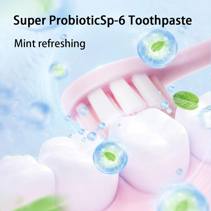 SP6 Probiotics Toothpaste , teeth healthy Management,Fresh Breath Remove smoke stains, with Sodium Saccharin and Lactobacillus, Hydroxyapatite, Free of Fluoride, Hydroxyapatite, Anti, Whitening Toothpaste, Family pack,Gift  toothpaste spit everywhere Oral