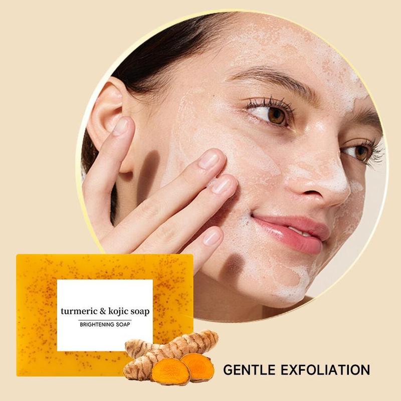 3 Pcs 2pcs Turmeric Wash and Care Three Piece Set, Turmeric Tablets, Turmeric Cleansing Mousse, Turmeric Soap Facial Cleansing Skincare Facial Cleansing Cleanser Comfort Facial Wash