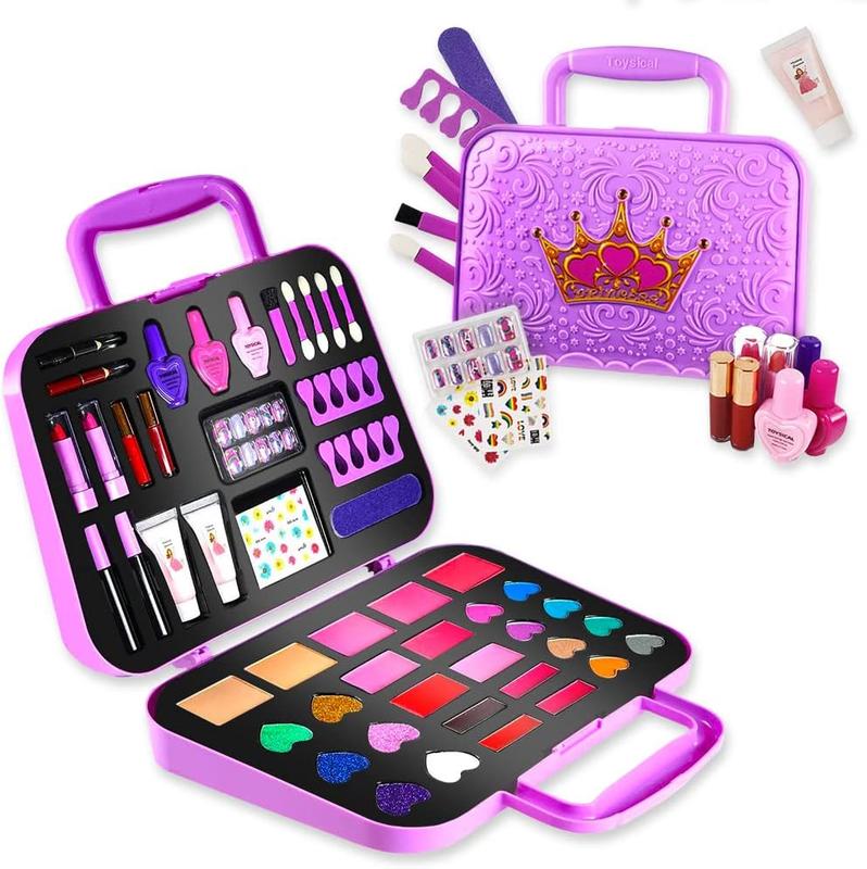 Kids Makeup Set Toys Gift, Washable Make Up Kits and Nail Polish Set Hair Dye Stick for Girls , Perfect Kids Christmas Birthday Gifts