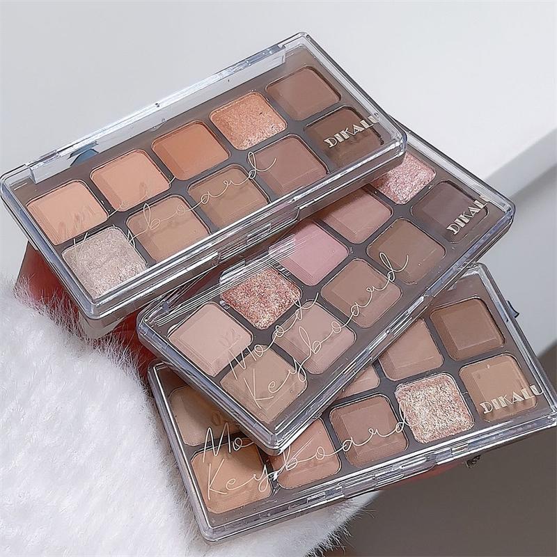 Matte & Glitter Eye Shadows Palette, 1 Set 10 Color Eyeshadow Palette, Long Lasting Shimmering Eye Shadow Makeup Products, High Pigmented Blendable Eyeshadow Powder, Colorful Eye Makeup Products