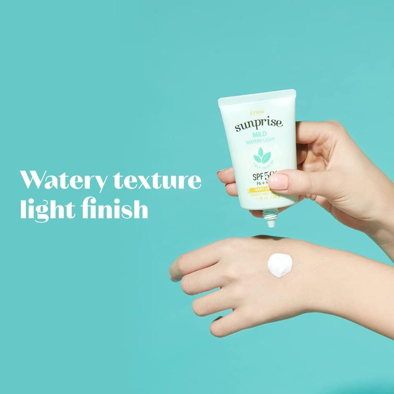 [Etude House] Sunprise Mild Watery Light 50ml, [Etude House] Sunprise Mild Watery Light 50ml, Suitable for Sensitive Skin, Broad Spectrum Protection, Natural Ingredients, Non-Comedogenic