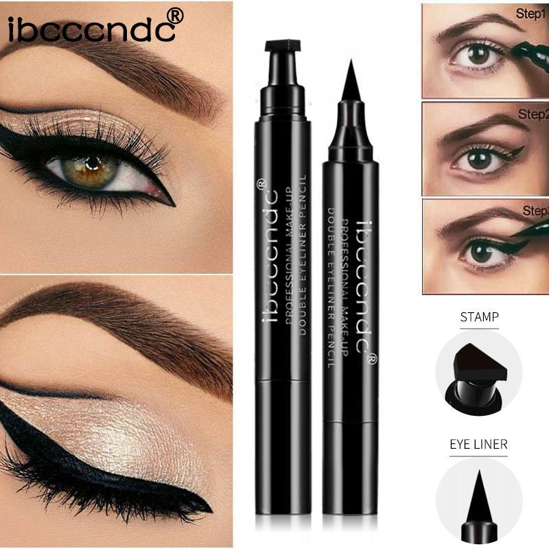 Double-ended Eyeliner Pen, 1 Count Waterproof Long Lasting Eyeliner Pencil, Professional Daily Makeup Supplies