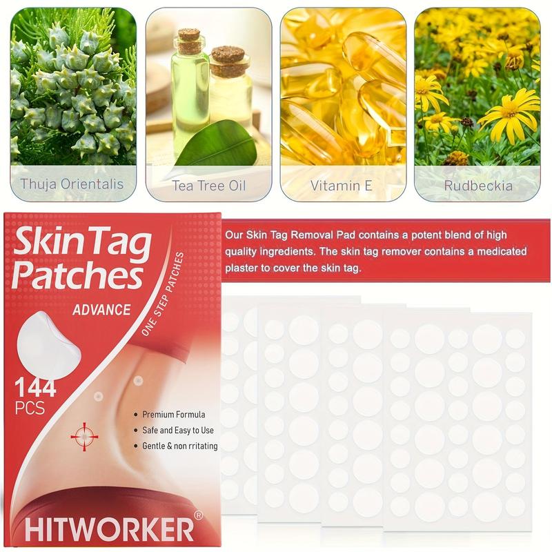 Skin Tag Patches, 1 Box Natural Waterproof Skin Tag Remover, Skin Care Patches for All Skin Types, No Harm To The Skin