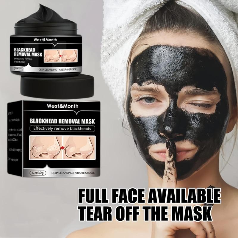 Bamboo Charcoal Peel Off Mask, Nose Pore Cleansing Mask, Deep Cleansing Facial Care Mask for Men & Women Daily Use, Personal Skin Care Products, Christmas Gift