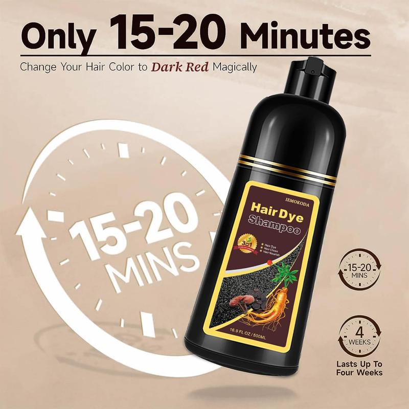 IEMOKODA Hair Dye Shampoo Blonde For Women And Men,Natural Ingredients Instant Hair Color Shampoo,Long Lasting Brown Hair Shampoo,Shampoo Hair Dye Easy To Use,Halloween