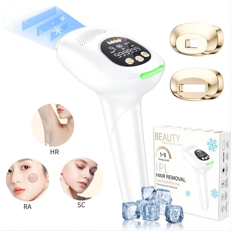 3 in 1 Hair Removal Machine, 1 Box Portable  Laser Hair Removal Machine with 2 Counts Magnetic Suction Replacement Head, Home and Salon Use Hair Removal Tool