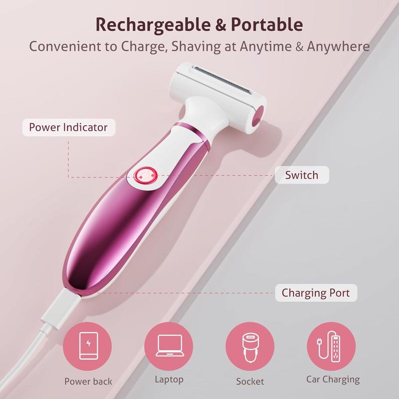 4 in 1 Electric Shaver, 1 Set Multifunctional Women's Hair Removal Instrument, Portable Electric Body and Face Shaver