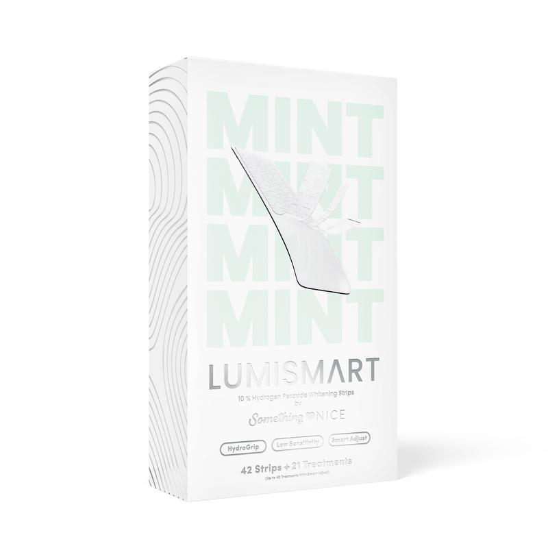 Lumismart Whitening Strips by Something Nice with 10% Hydrogen Peroxide, Smart Adjust, and Hydrogrip Technology