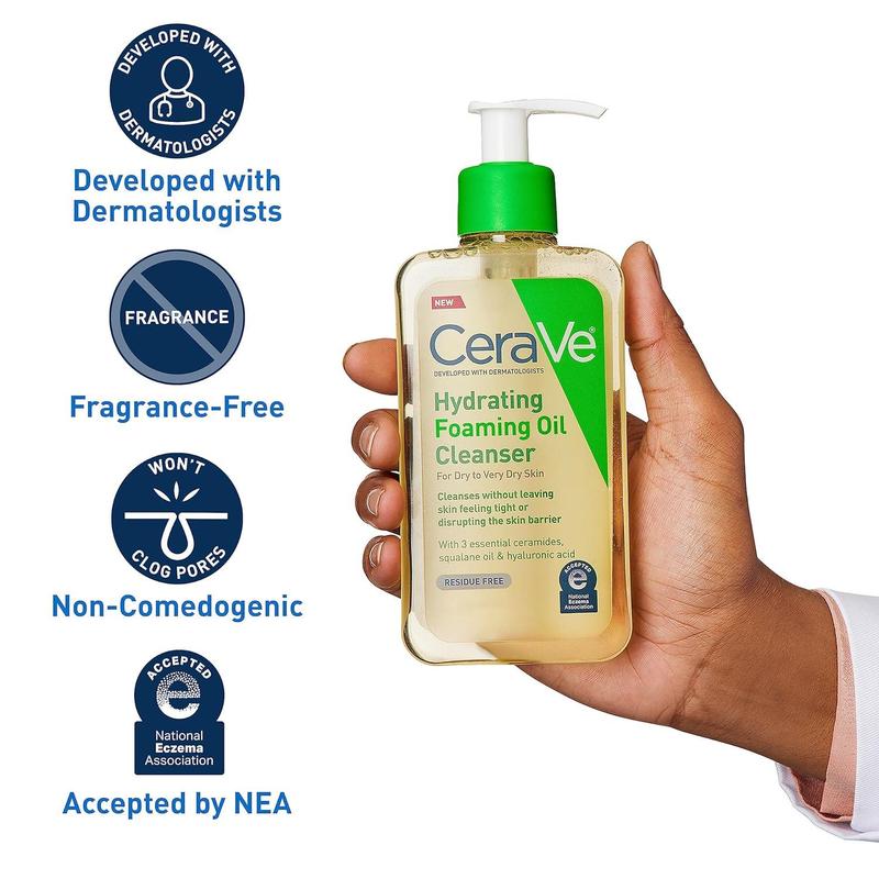 CeraVe Hydrating Foaming Oil Cleanser | Dry to Very Dry Skin