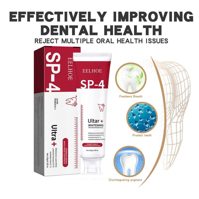 Sp-4 Toothpaste, Probiotic Toothpaste, Brightening and Stain Removing Toothpaste, Natural Teeth Agent, Fresh Breath, Natural Smile