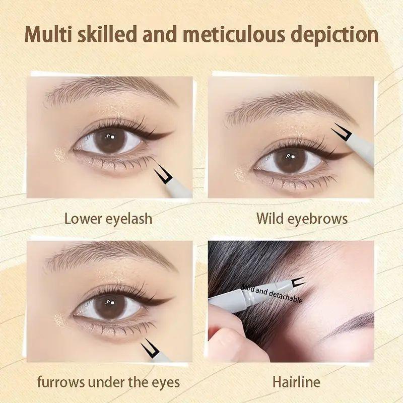 Lower Eyelash Pen, 1 Count Two Claws Lower Eyelash Pen, Waterproof and Antifouling Eyeliner Eyelash Pen, Easy to Apply for Eye Makeup