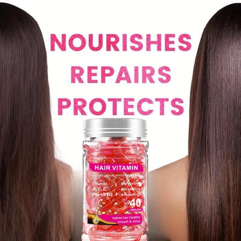 Nourishing Hair Vitamin Capsule, 3 Bottles Moisturizing Hair Care Oil Capsule for Strengthening Hair, Hair Care Product for Women, Christmas Gift