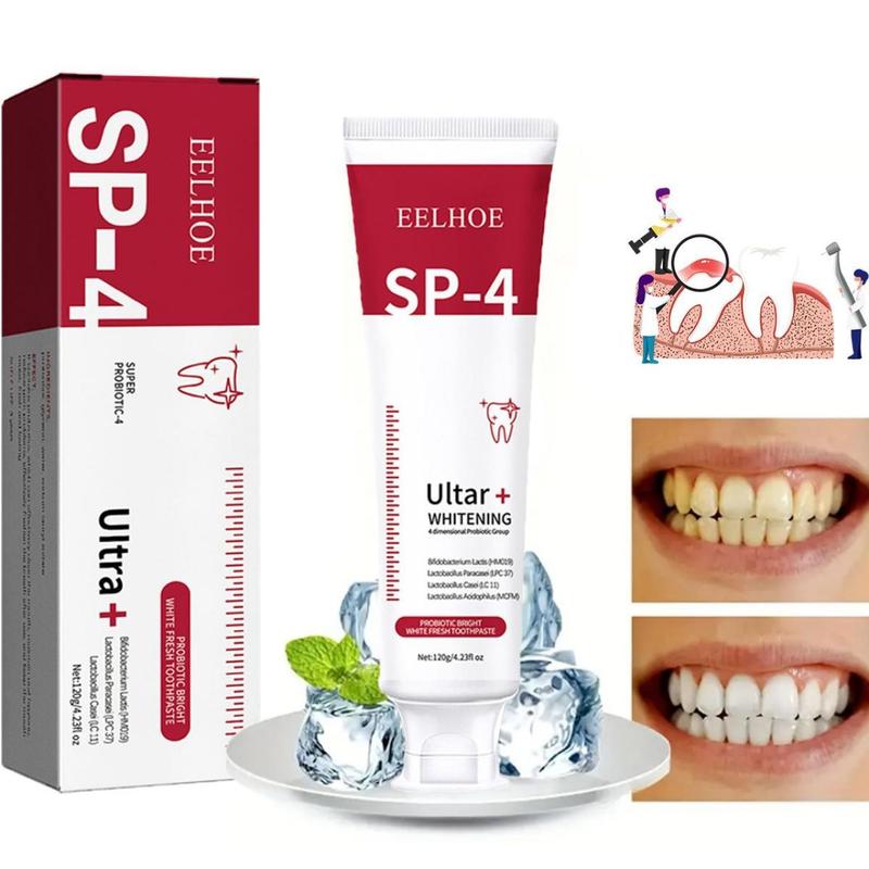 Sp-4 Toothpaste, Probiotic Toothpaste, Brightening and Stain Removing Toothpaste, Natural Teeth Agent, Fresh Breath, Natural Smile