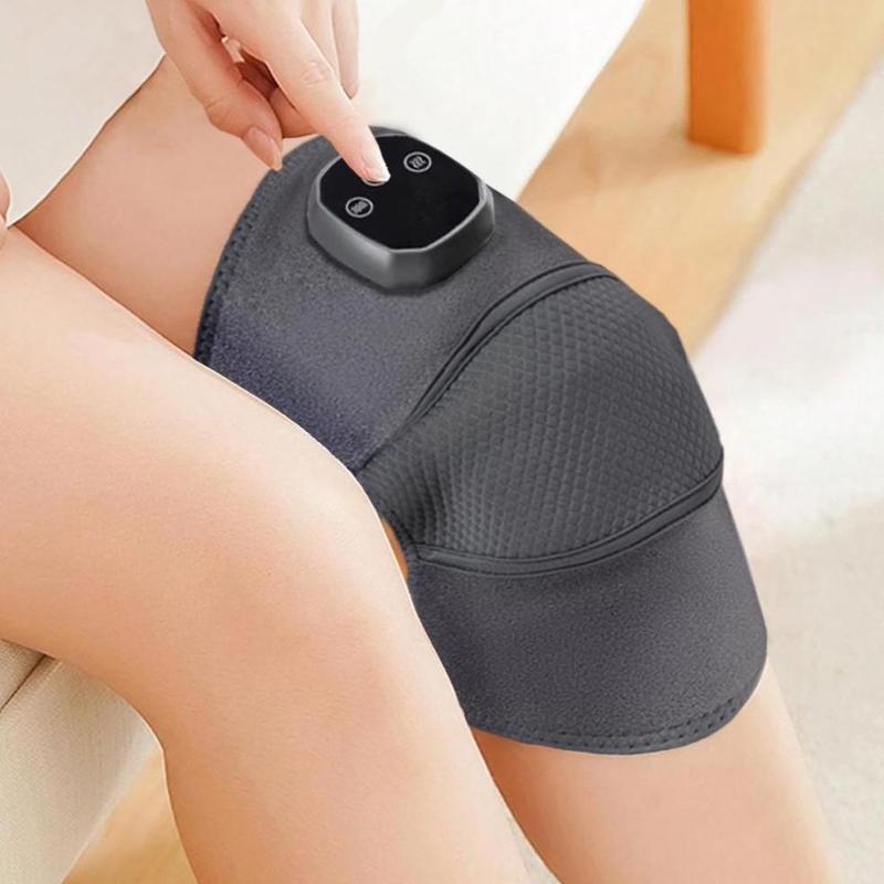 Portable Heating Massage Knee Pad, Rechargeable Vibration Massager with Digital Display, Multifunctional Winter Massage Gift for Home & Office