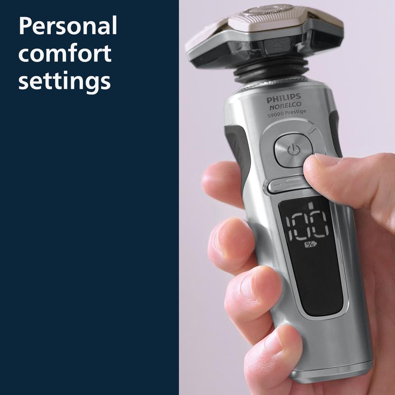 Philips Norelco S9000 Prestige Rechargeable Wet & Dry Shaver with Precision Trimmer and Premium Case, SP9841 84 Smooth Smoother