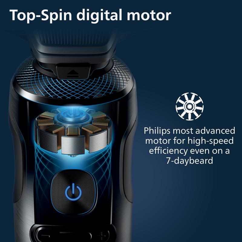 Philips Norelco S9000 Prestige Rechargeable Wet & Dry Shaver with Precision Trimmer and Premium Case, SP9841 84 Smooth Smoother