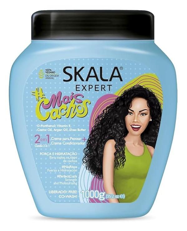 SKALA Hair Type 3ABC Mais Cachos - More Curls Eliminate Anti Frizz, For Curly Hair 2 in 1 Conditioning Treatment Cream and Cream To Comb - 35.2Oz Conditioner Haircare Shampoo Cleansing Pack Comfort