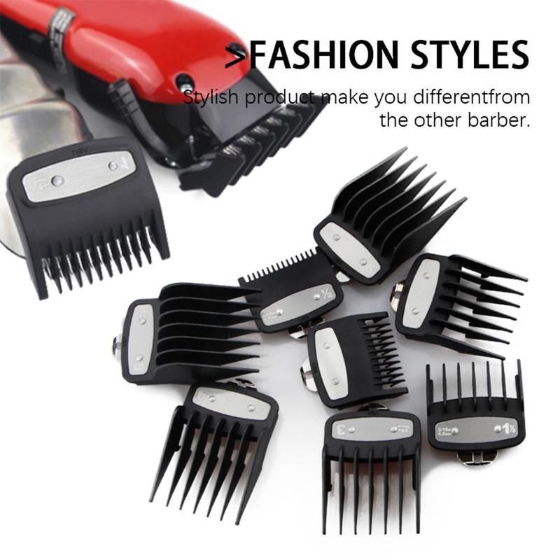 Professional Hair Clipper Comb Set, 8 Counts set Mixed Size Electric Hair Clipper Limited Comb Set, Personal Care Accessories, Clippers for Men, Christmas Gift