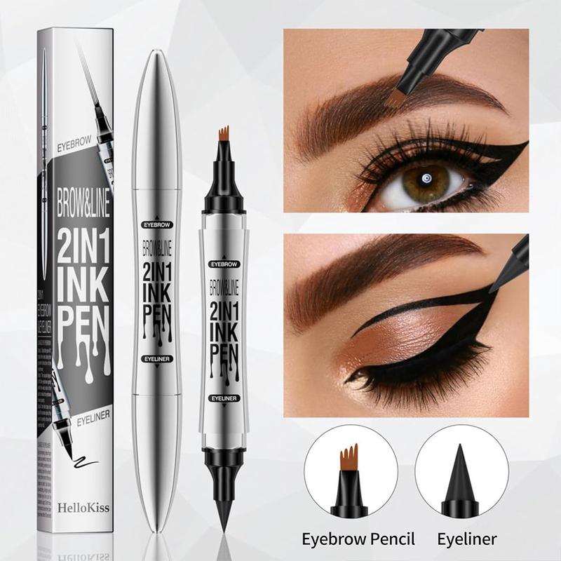 Long-lasting Smooth 4 Split Head Liquid Eyebrow Pencil, Natural And Wild Eyebrow Pencil, Waterproof And Shaping Eyebrow Makeup Tool Cosmetic