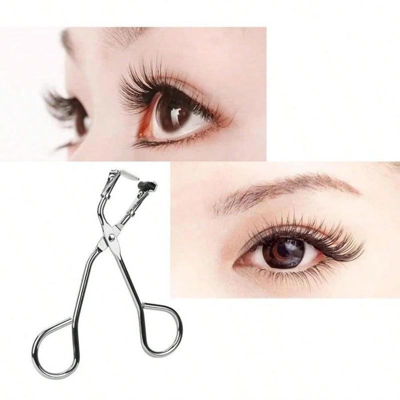 Partial Eyelash Curler & Eyelash Brush, 2 Counts set Eyelash Curling Tool, Cosmetic Eyelash Curler, Eyelash Makeup Tool, Portable Eyelash Curler