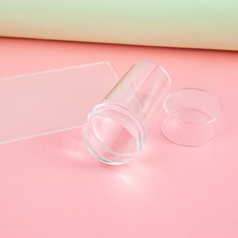 Nail Art & Nail Care Stamp & Scraper Board, 1 Set Clear Nail Art Stamper Kit, DIY Nail Art Tool, Manicure Tool