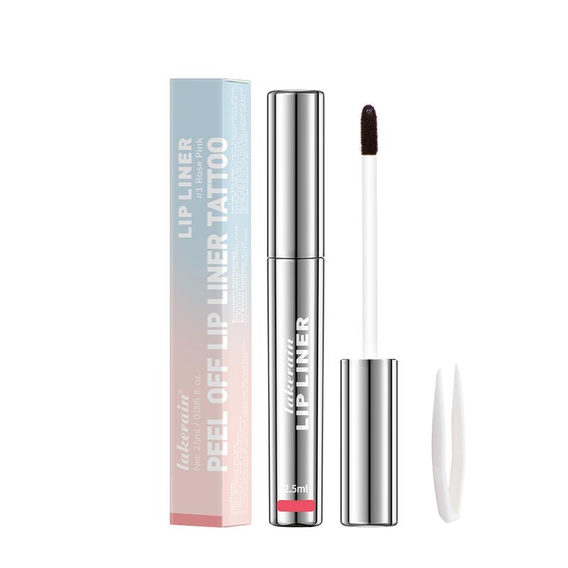 Peel Off Lip Liner Stain, Long Wear Tattoo Lip Liner, Peel Off Lip Stain with Matte Finish, Long Lasting, Waterproof, Transfer-proof, Highly Pigmented Color waterproof lip