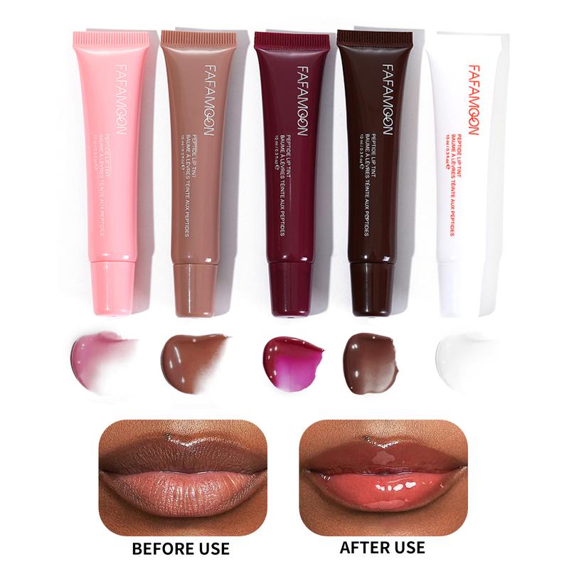 Lip Gloss Oil Shiny Tinted Lip Oil Glossy Nourishing and Moisturising Tinted Lip Gloss