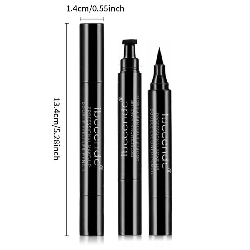 Double-ended Eyeliner Pen, 1 Count Waterproof Long Lasting Eyeliner Pencil, Professional Daily Makeup Supplies