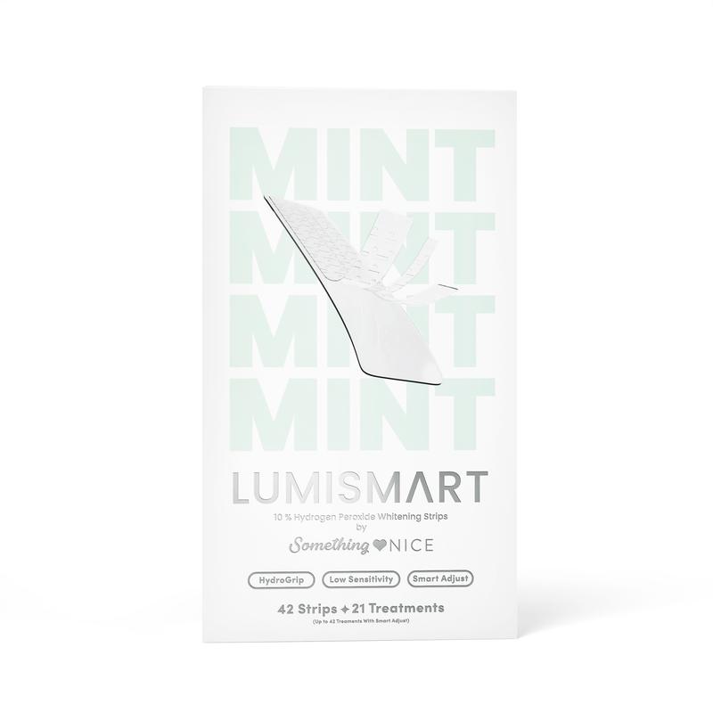 Lumismart Whitening Strips by Something Nice with 10% Hydrogen Peroxide, Smart Adjust, and Hydrogrip Technology