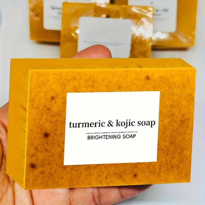 Turmeric Bar Soap & Essential Oil Set, 4 Counts set including 3 Soap Bars & 1 Turmeric Essential Oil, Facial Skin Care Product