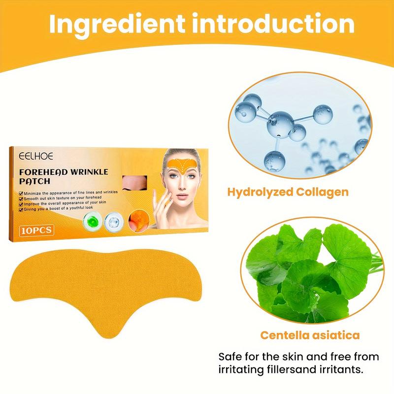 10 pieces, forehead beauty patch, effectively improves forehead skin, lifts and firms the face eye cream Skincare Storage Facial Comfort