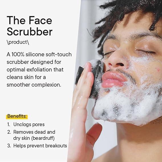 Face Scrubber - Silicone Facial Cleansing Brush for Men, Manual Waterproof Face Wash Brush for Skin Care, Cleansing and Exfoliating Comfort