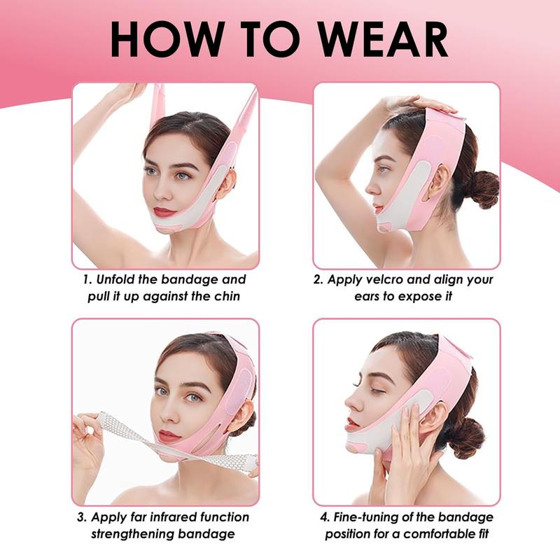 V-line Lifting Mask, Reusable Face Strap, Double Chin Shaping Bandage, Chin Up Patch, Chin Strap, V Shaped Belt, Face Mask for Women