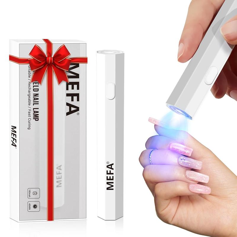 MEFA Handheld UV Light for Gel Nails, UV Nail Lamp Portable Cordless Rechargeable USB Nail Light for Gel Nail Polish Fast Curing Manicure Nail Care