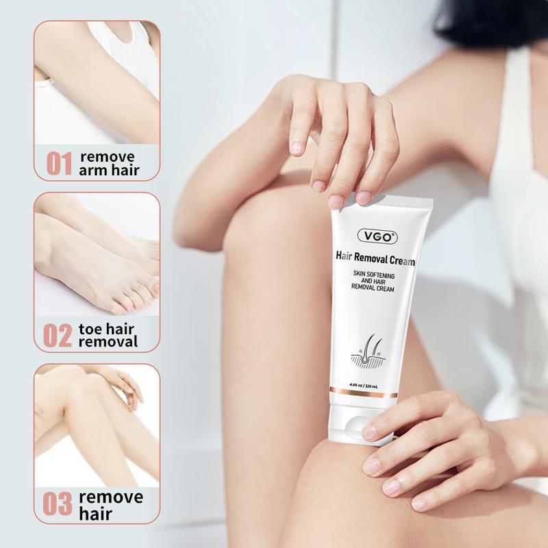 (3PCS) VGO Hair Removal Cream for Women & Men Painless Bikini Hair Removal Gel Hair Removal Lotion for Unwanted Hair, All Skin Types