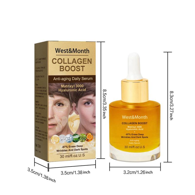 Collagen Serum, 1 Count Moisturizing Facial Essence, Reduce the Look of Age Spots, Replenish the Skin Moisture Barrier for Women and Girls