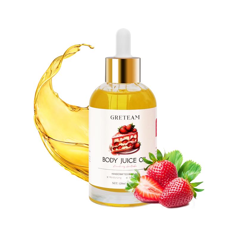 Moisturizing Body Oil with Strawberry Scent for Soft and Smooth Skin