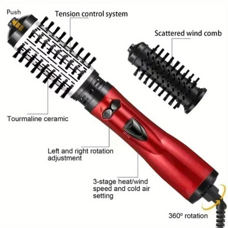 3 in 1 Rotating Hair Dryer, Electric Comb Hair Straightener, Drying Brush Hot Air Comb Hairdressing Comb, Holiday Gift