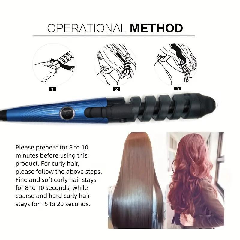 Curling Wand & Comb & Brush Set, 3 Counts Christmas Professional Salon Quality Curler & Straightener Kit for Fall, Fast Results Long Lasting Hair Styling Tools, Curling Hair Iron, Hair Straighteners for Christmas Gift, Girlfriend Gifts, Winter Gift