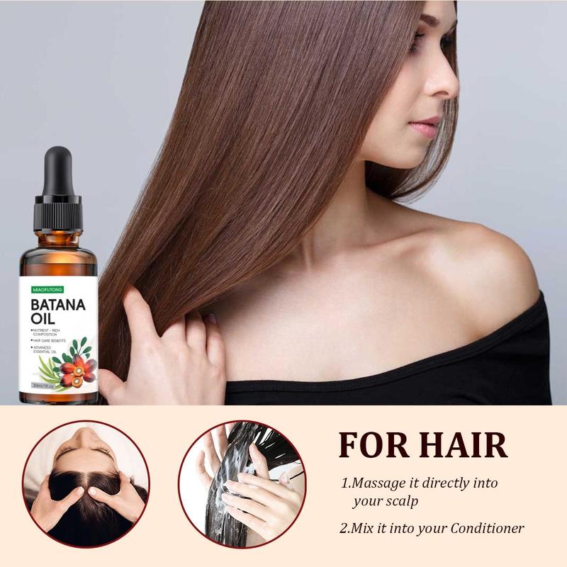 Batana Oil Hair Care Serum, 2 Counts Nourish Scalp & Detox for Strong & Healthy Hair, Hair Care Products for Women & Men