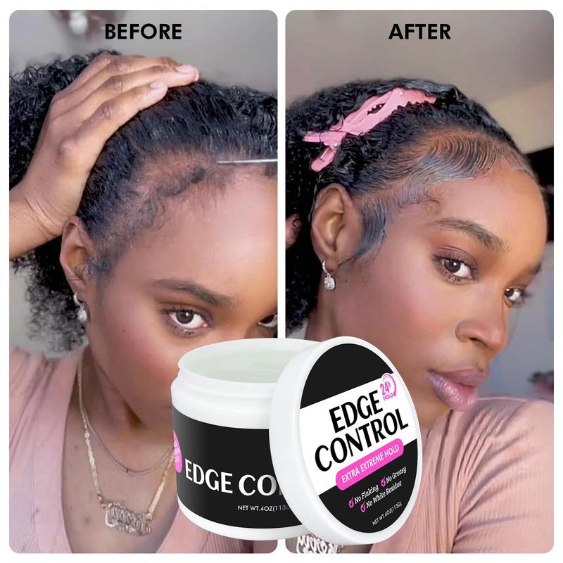 Edge Control for Black Hair 4c Extreme Strong Hold Non-greasy Edge Effect 24 Hour Edge Tamer for Baby Hair extra mega hold True Edge Control Hair Wax Stick Hair Gel