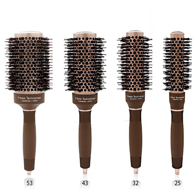 Hair Conducting Air-Shaped Set The Cylindrical Curls Rolled with Aluminum Tube Mane Ceramic Roller Comb