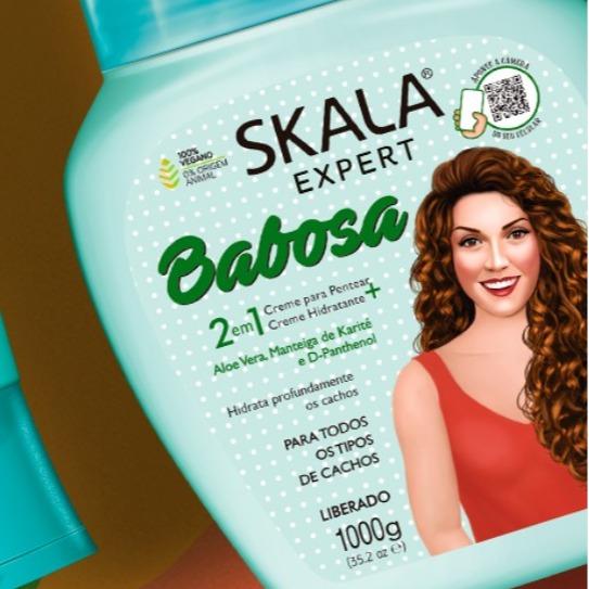 SKALA BABOSA ALOE VERA - For Dry and Messy, Curly or Super Curly Hair - 2 in 1 Conditioning Treatment Cream - Net 35.27 Oz (Pack of 1)  100% VEGAN