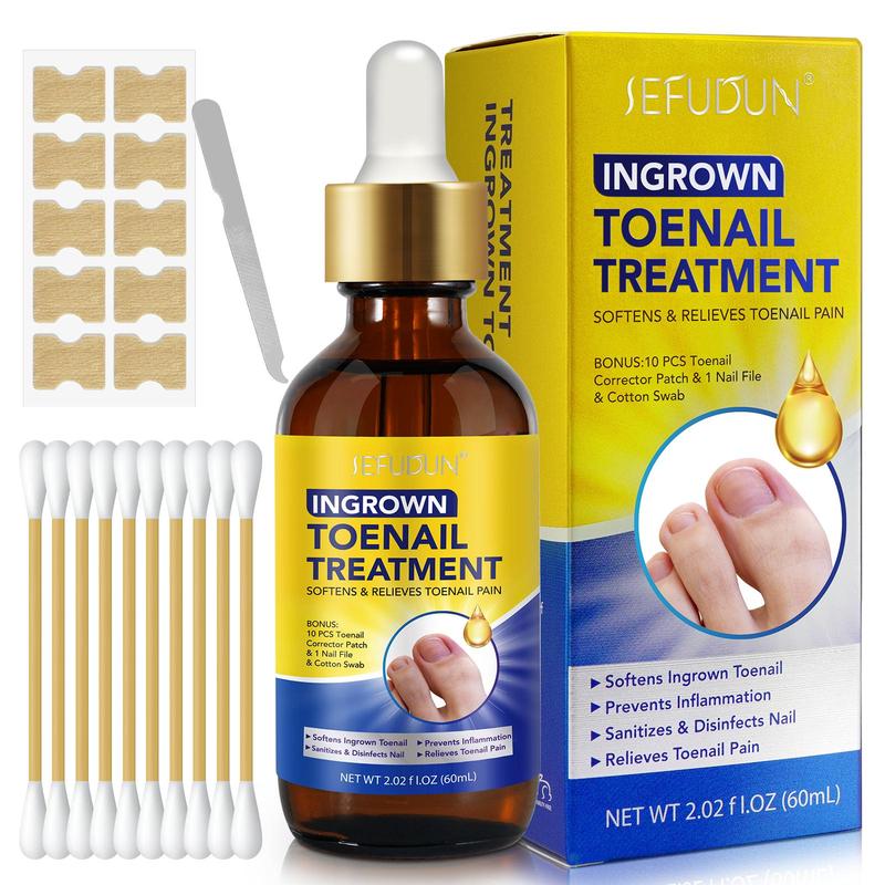 Ingrown Toenail Solution, 1 Set Toenail Correction Tool, Paronychia Care Tool Set, Nail Care Strips, Nail Tool for Women & Men