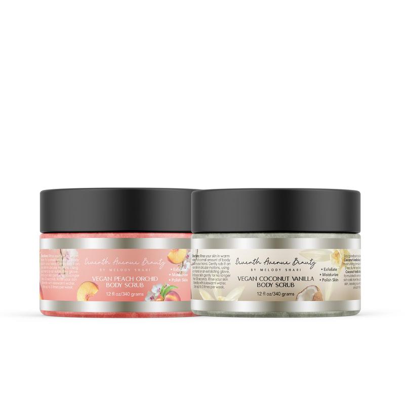 Vegan Body Sugar Scrub Duo Pack Collection: Choose one or get them all!