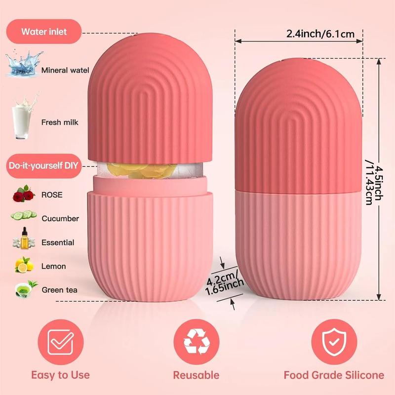 Ice Face Roller, Reusable Facial Massager, Silicone Facial Massage Ice Mold for Naturally Regulates and Tightens The Skin, Face Roller for Skin Care